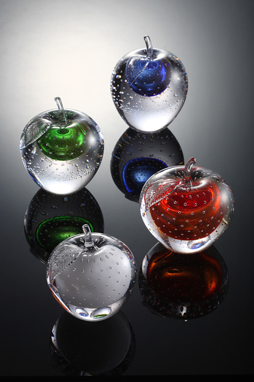 Crystal glass small apples