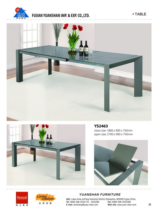 YS2463 EXTENSION DINING TABLE餐桌