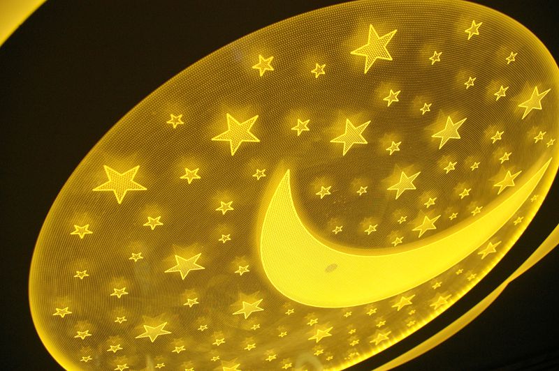 中式月亮星星暖光壁灯