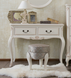 Simple European Style Hand-carved Dressing Table