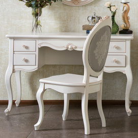 Simple European Style Hand-carved Dressing Table