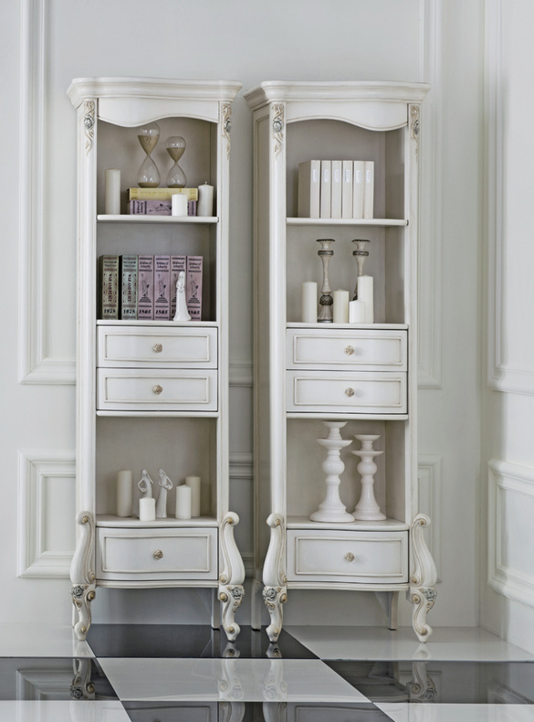 Simple European Style Hand-carved Small Bookcase