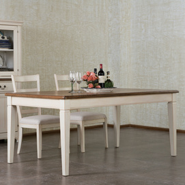 Simple European Oak Multi-layer Board Dining Table