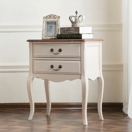 Simple European Style Bedside Table with Two Drawers Telephone Desk