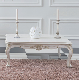 Simple European-style Retro Hand-carved Coffee Table