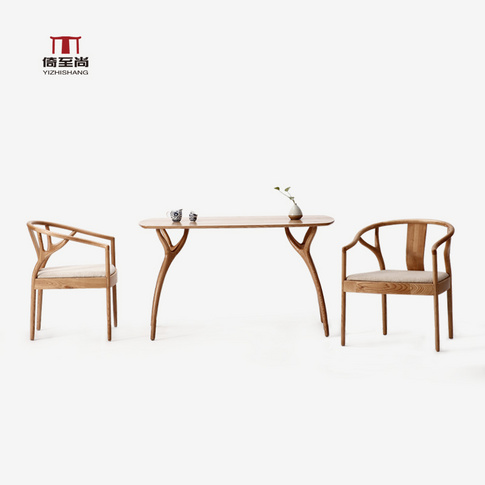 New Chinese solid wood dining table and chair