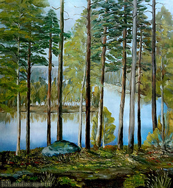 Modern landscape handmade oil painting