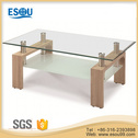 Tempered Glass Top MDF Legs Coffee Table