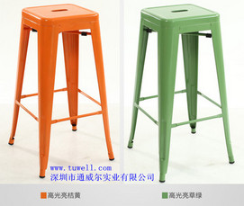 Tolix barstool high-leg metal bar iron leather stool industrial coffee bar chair TW8003-L