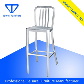 Navy high barstool aluminum alloy dining chair fashion creative outdoor chair TW1004-L