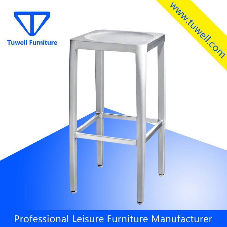 Navy square barstool aluminum alloy TW1010-L