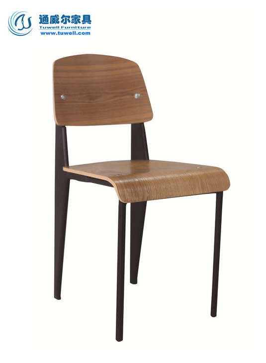 简约时尚金属脚架高吧餐椅 曲木弯板咖啡椅 靠背高吧椅 TW8062-L