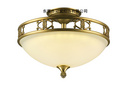 新款欧式美式全铜玻璃吸顶灯圆形客厅卧室书房过道现代简约灯10㎡-15㎡厨房阳台灯