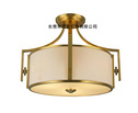新款欧式美式全铜玻璃吸顶灯简约客厅餐厅卧室书房圆形吸顶灯