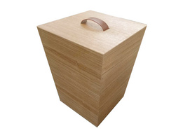 Bevel trash bin