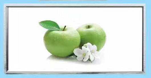 白底绿苹果样式花灯