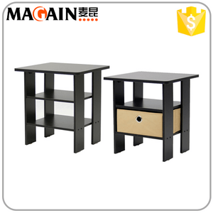 End Table/Night Stand Storage Shelf with Bin Drawer架子