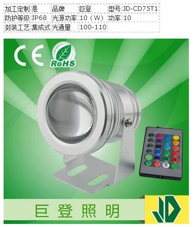 现代户外遥控低压七彩220V插地灯