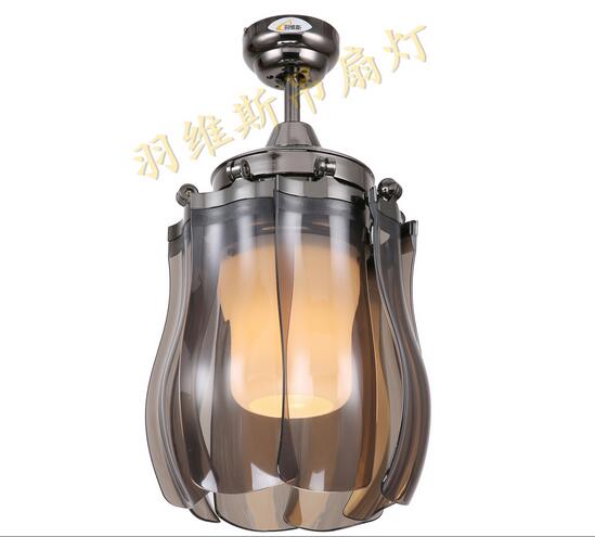 现代室内珍珠黑塑胶起飞扇吊灯
