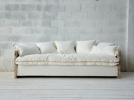 SOFA    WOOD ARM SOFA  LUCE