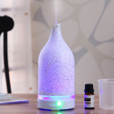 陶瓷纯色纹理智能加湿LED香薰灯