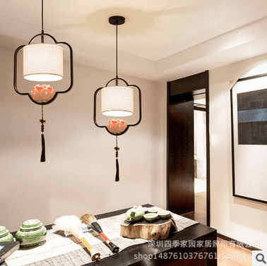 新中式个性小鸟书房吊灯