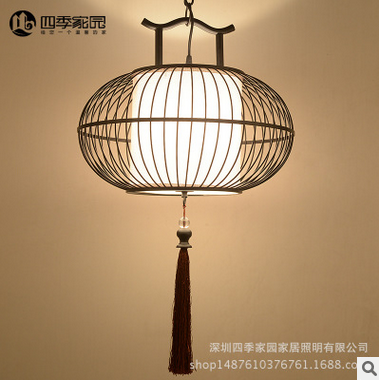新中式现代铁艺茶楼吊灯