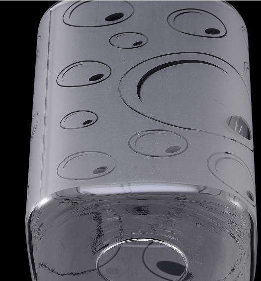 新中式简约玻璃方形清光印蒙沙反印版100*120灯罩