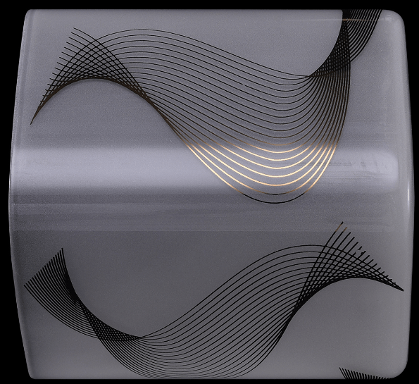 新中式简约玻璃方形金色脱镀100*120灯罩