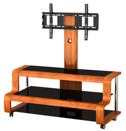 BR-TV533-Bended Wood TV Stand with bracket for 32" ~ 70" LCD/LED/PLASMA