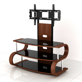 BR-TV534-Bended Wood TV Stand with bracket for 32" ~ 60" LCD/LED/PLASMA