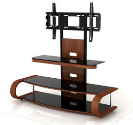 BR-TV548-Bended Wood TV STAND with bracket 32"~70"LCD/LED/PLASMA