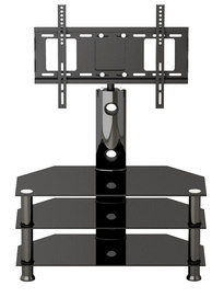 BR-TV281-High Glossy Black Colored MDF Glass TV Stand