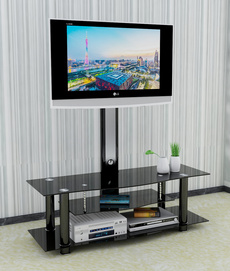 BR-TV89829High Glossy Black Printed Tempered Glass TV Stand