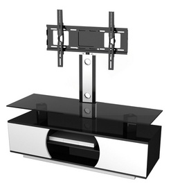 BR-TV626-Modern MDF Glass TV Stand in Black Paint