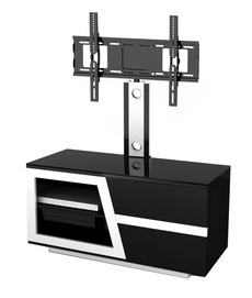 Modern Style Black Paint Tempered Glass and MDF frame with glossy white and black paint TV Stands