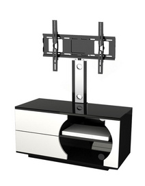 Modern High Glossy Black Paint TV Stand with 32" ~ 55" Brackets