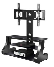 Black Tempered Glass TV Stand-BR-TV521