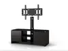 Black Printed Modern MDF Glass TV Stand with four drawers