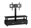 MDF Glass TV Stand in Black Paint for 32"~55" TV Wall Mount Tilting