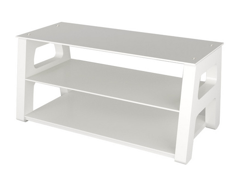 Tempered Glass and MDF Frame in glossy white TV Stand Modern