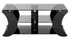High Glossy Black Paint MDF Glass TV Stand