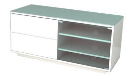 Luxury Frosted Tempered glass TV stand and others in UV board