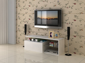 High glossy UV board and tempered glass tv stand