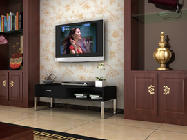 Melamine in black color tv stand modern