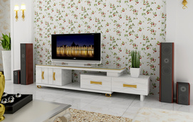 MDF+Top glass Extensive TV stand for 32"~70" LCD/LED/PLASMA