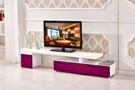 Extensive TV stand MDF+two drawers+one wood cabinet