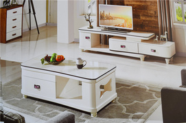 Contemporary Style MDF+solid wood Coffee Table