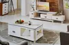 Modern Style Pine/White High Glossy Coffee Table