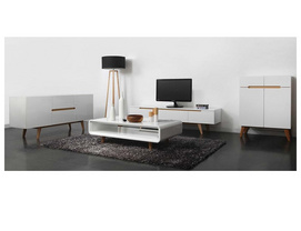 Minimalism Style White TV Stand 32"~70" LCD/LED/PLASMA with 4 storage drawers